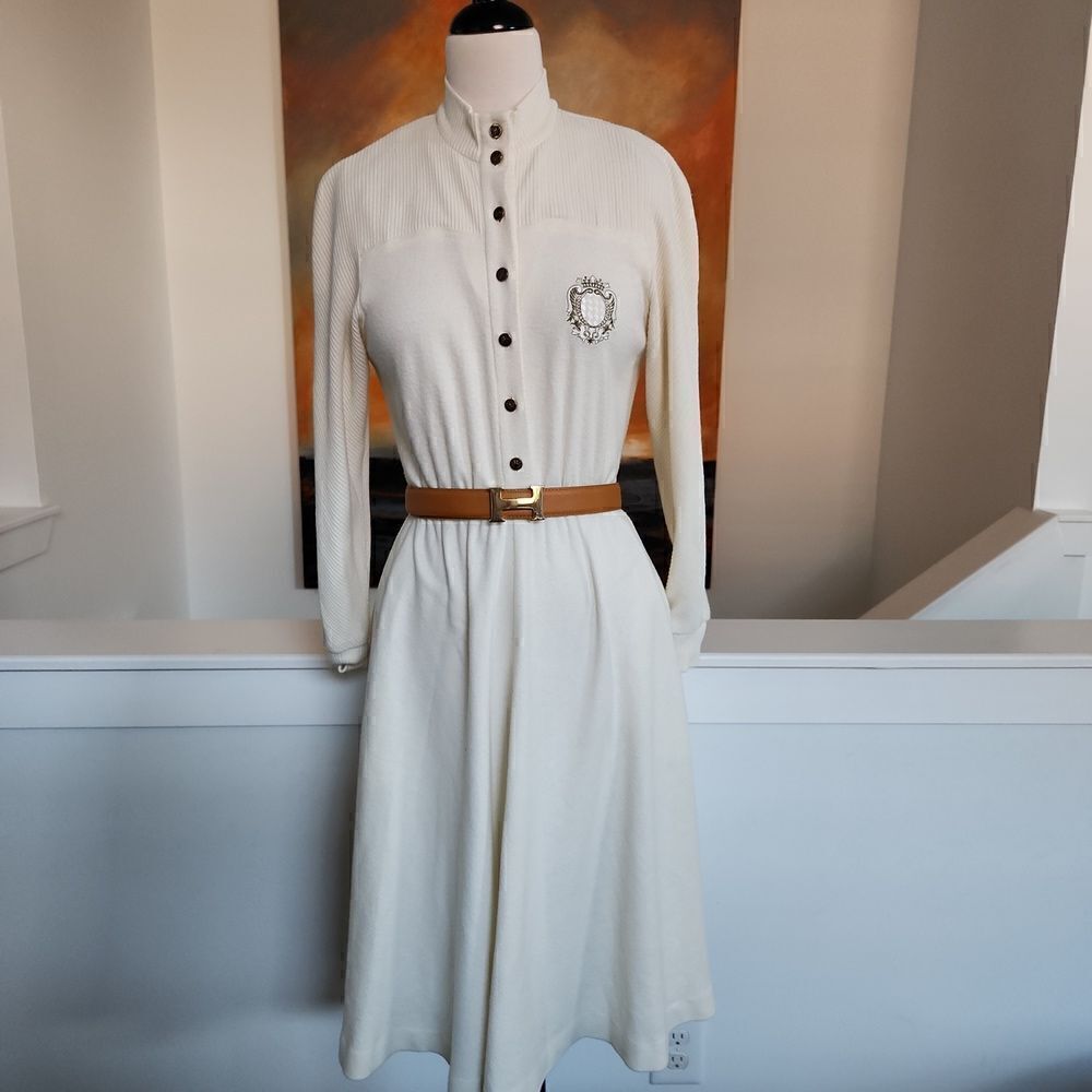 Vintage California Girl Beige Midi Dress Size 4